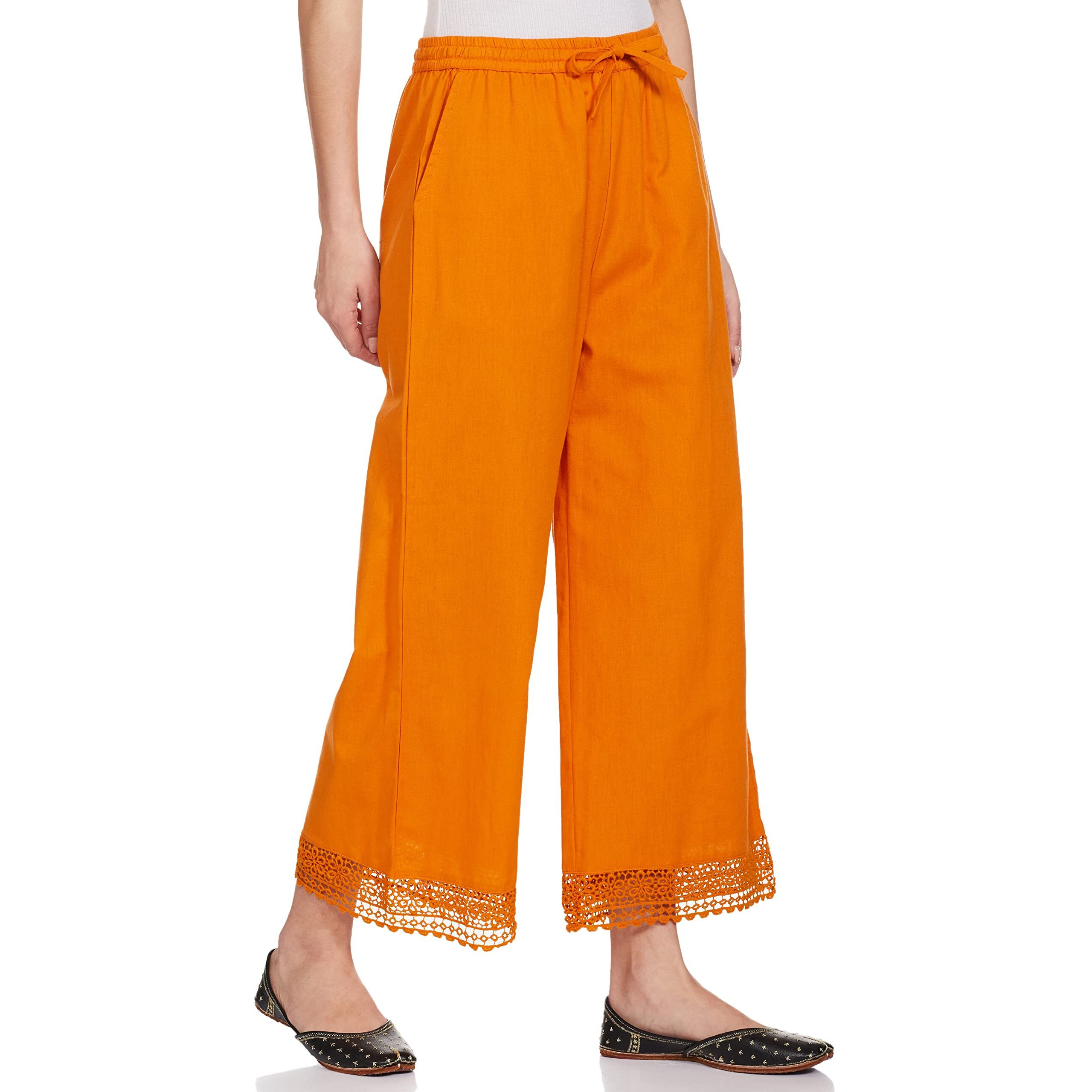 Amazon Brand - Myx Women Relaxed Bottom Orange Ochre M