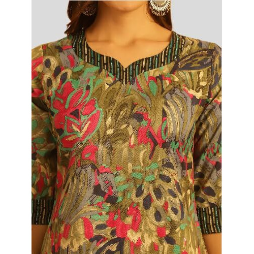 Pinkmint Women's Kurta Set ll Cotton Printed Ethnic Set ll Dupatta Set ll Suit Set