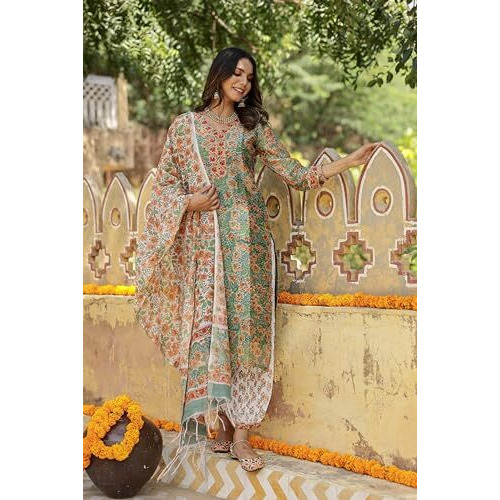 LookMark Kurta Set Where Tradition Meets Trend Stay Fashion-Forward Yet Rooted in Tradition with Our Stylish Ethnic Sets Green