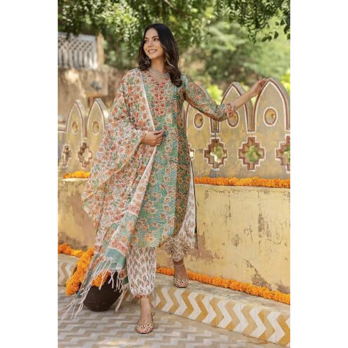 LookMark Kurta Set Where Tradition Meets Trend Stay Fashion-Forward Yet Rooted in Tradition with Our Stylish Ethnic Sets Green