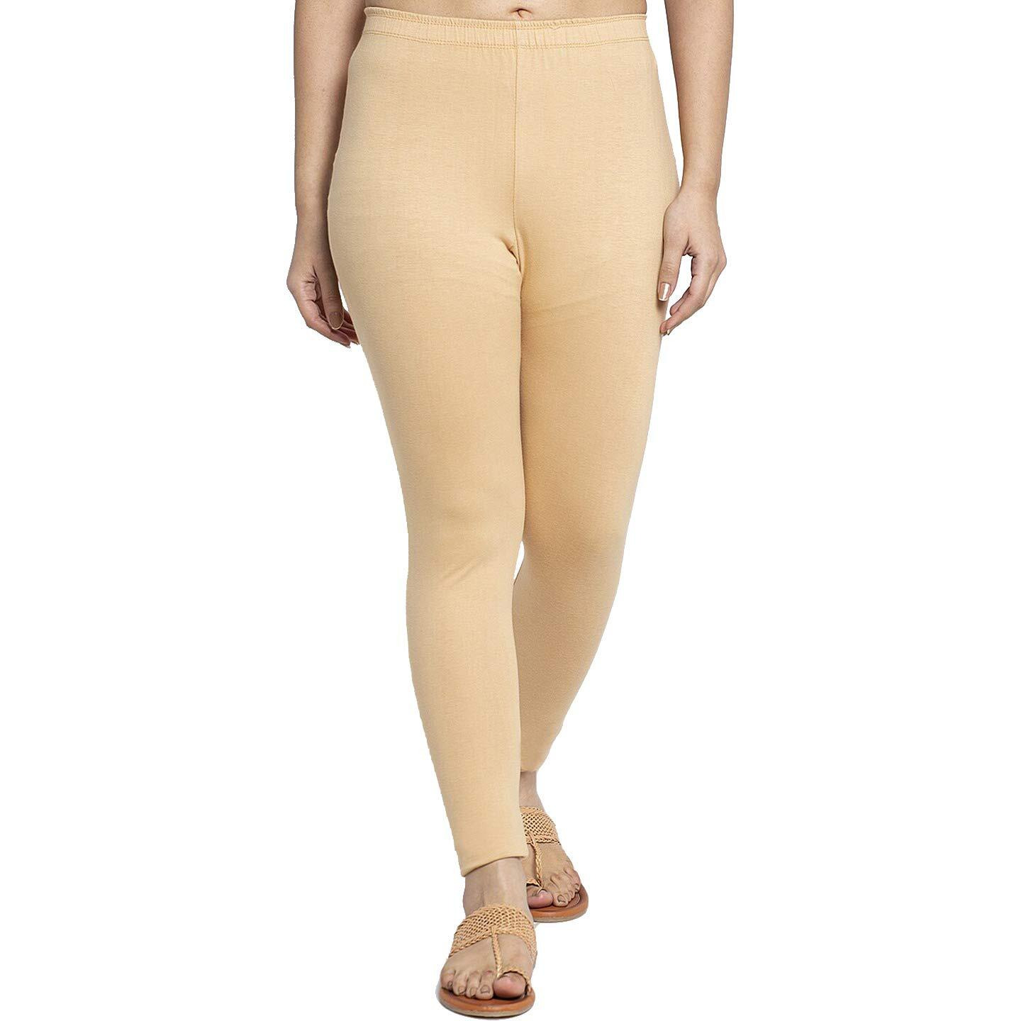 Shasmi Women's Stretch Leggings Ankle Beige 13_Dessent M