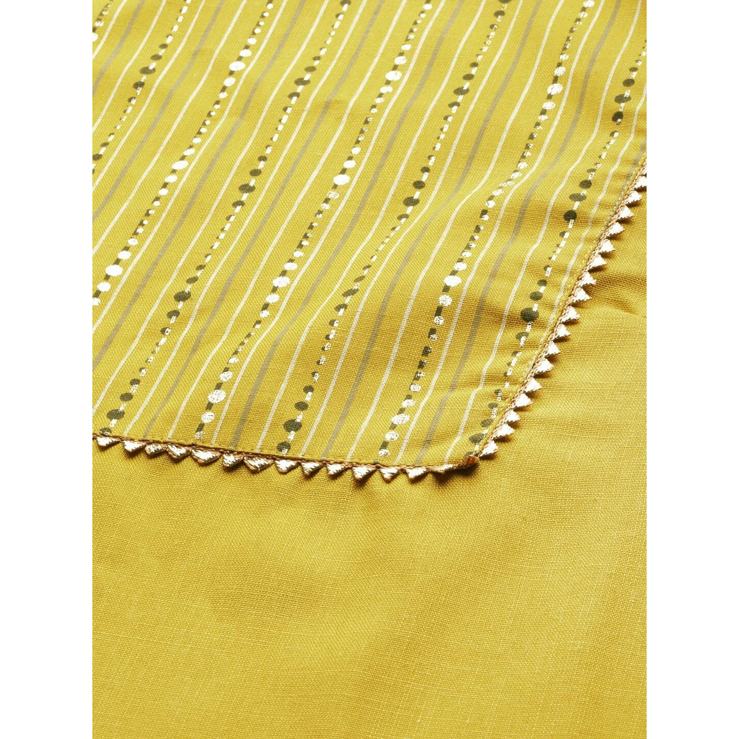 Nermosa Women Solid Straight Kurta and Pant Set with Dupatta (Medium) Yellow