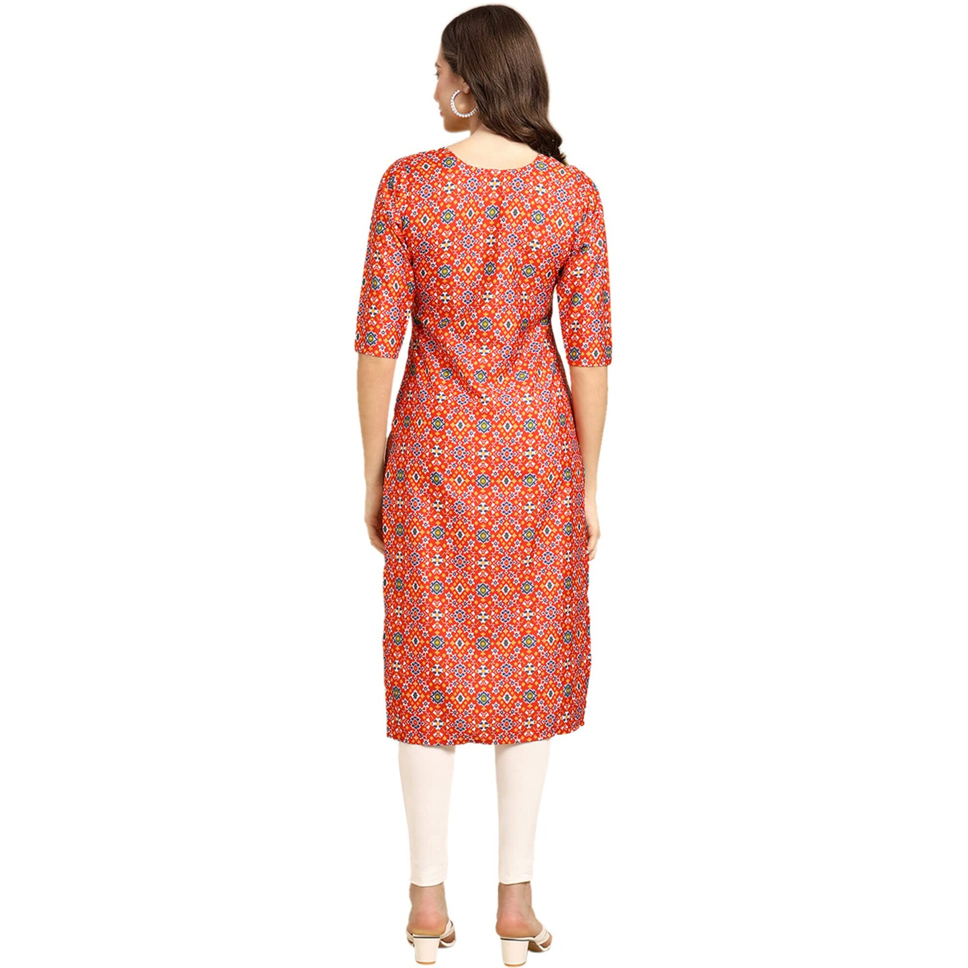 Pinkmint Women's Crepe Digital Print Straight Kurta(Pack of 6)[QV-333-365-353-335-332-362-XL]