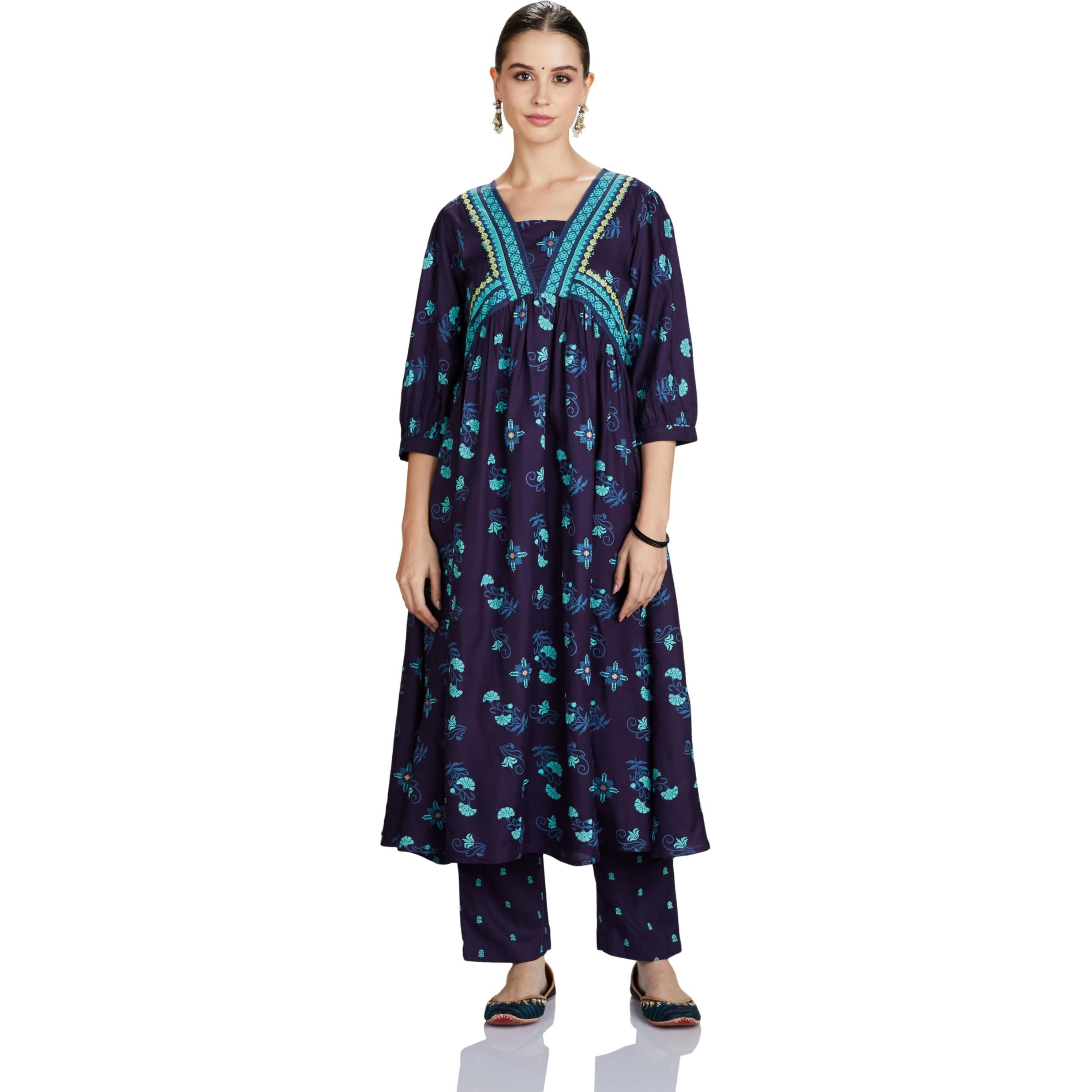 Amazon Brand - Myx Women's Rayon Salwar Suit (MYX-AW23-SKD-04_Cobalt Blue_S)