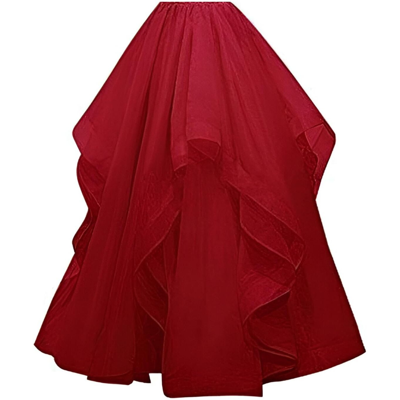 TILISM Soft Net Fabric Floor Length Maroon Gown for Women(Size-XL)