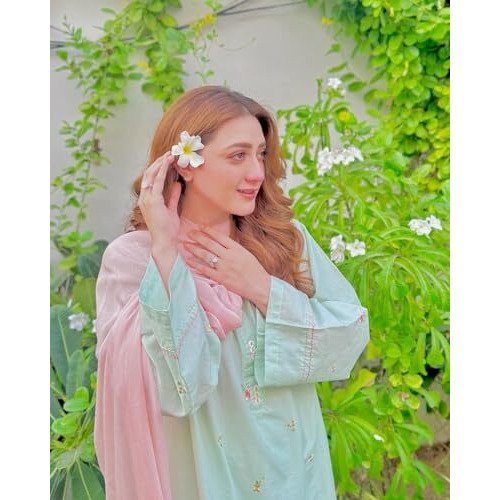 ANNI DESIGNER Women's Rayon Blend Embroidered Straight Kurta with Pant & Dupatta (Baad Green_S_Green_Small)