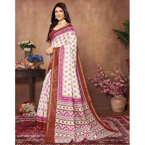 Yashika Woven Linen Blend Women's Saree (AZ-YS-P1-GOODLUCK-JALPARI-PRITAM-Parent_Brown 01)