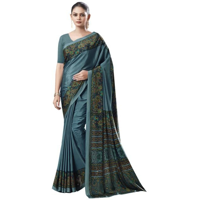 Jaanvi fashion Women's Crepe Silk Printed Saree With Blouse (grandness-9308-a-v)