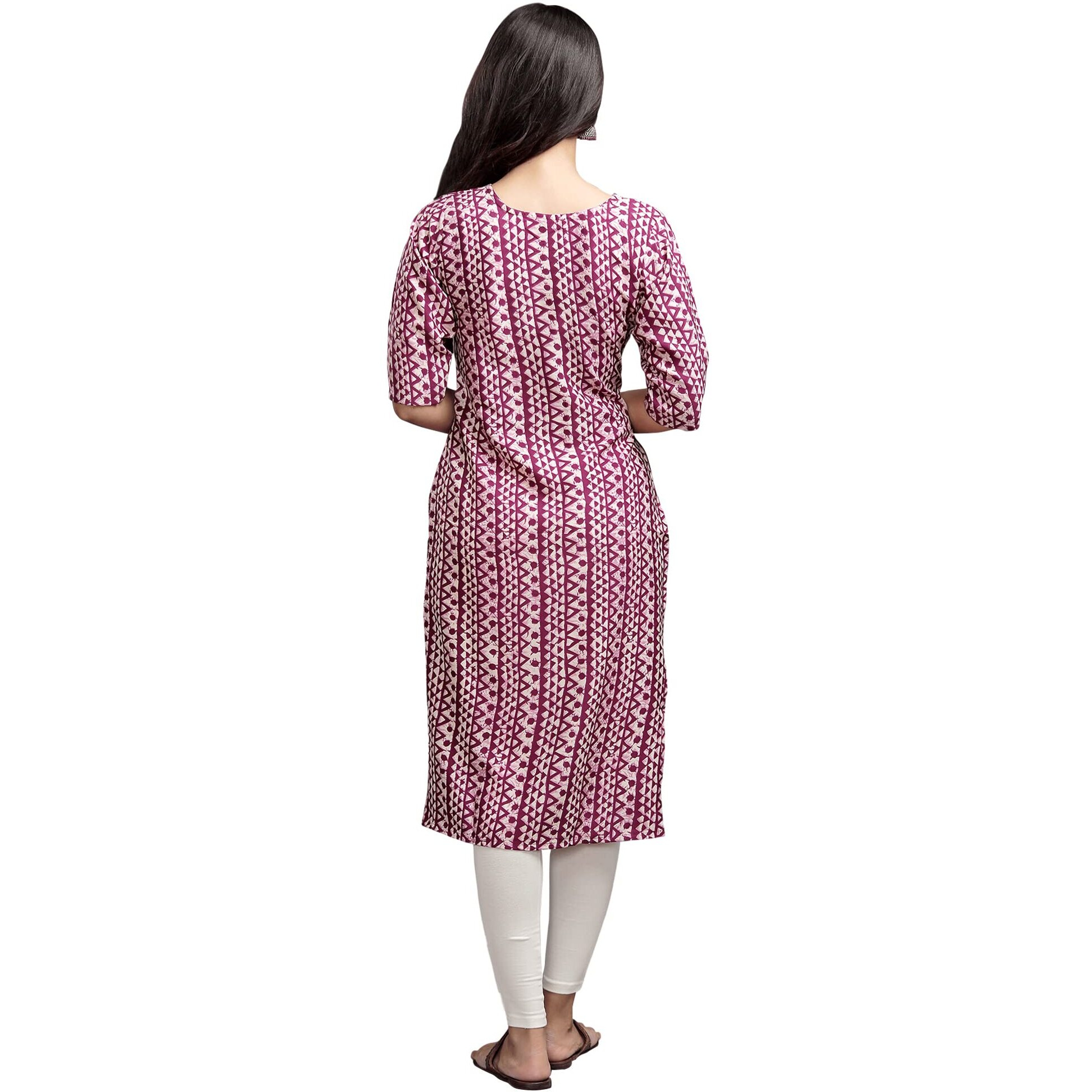 Pinkmint Women's Crepe Digital Print Straight Kurta (347-331-373-333-328-XXL) [Pack of 5]