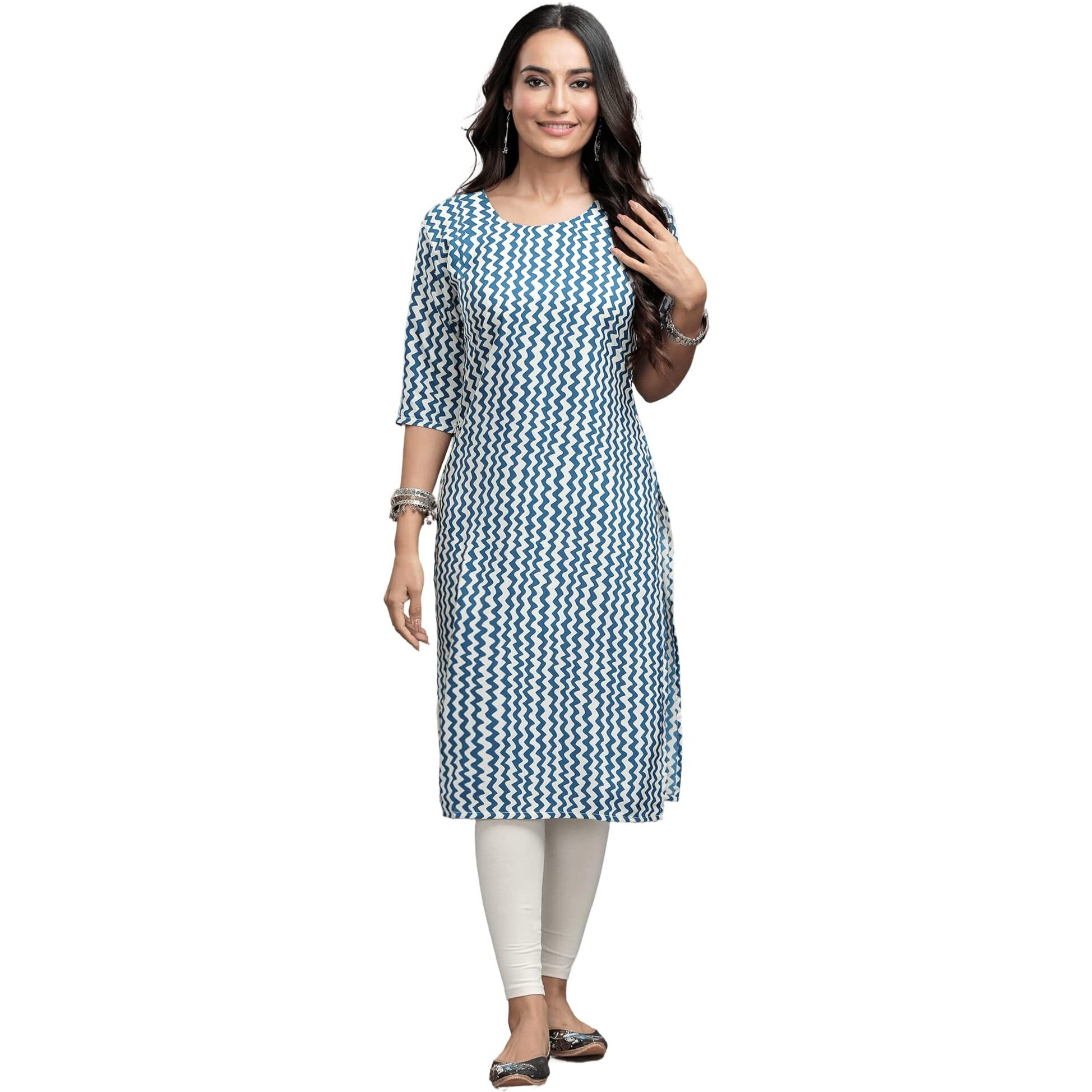 Pinkmint Women's Digital Printed Straight Kurta[Surbhi-530331-S]