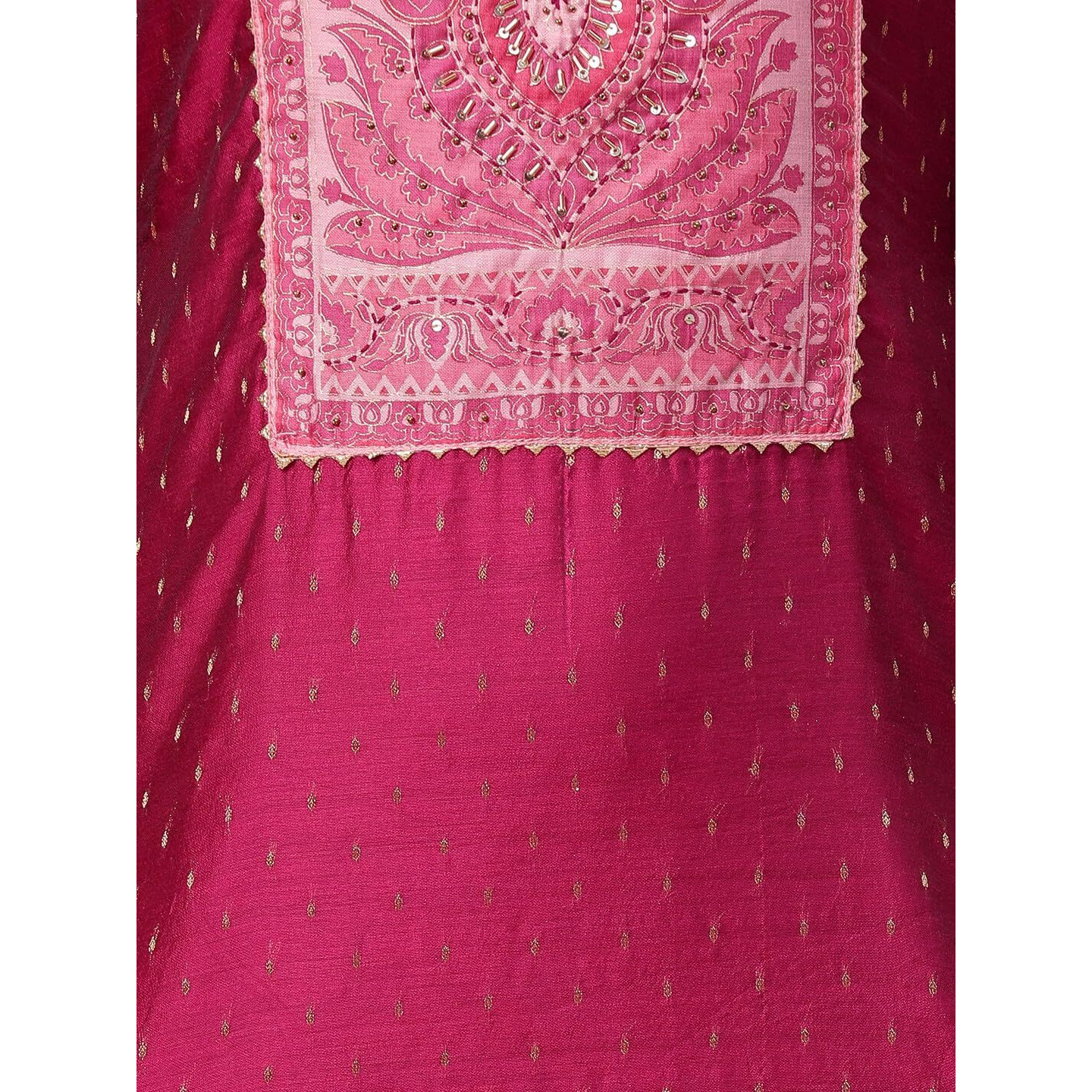 Fashor Women's Cotton Regular Kurta and Dupatta (42-KD334A-2171731812_Pink