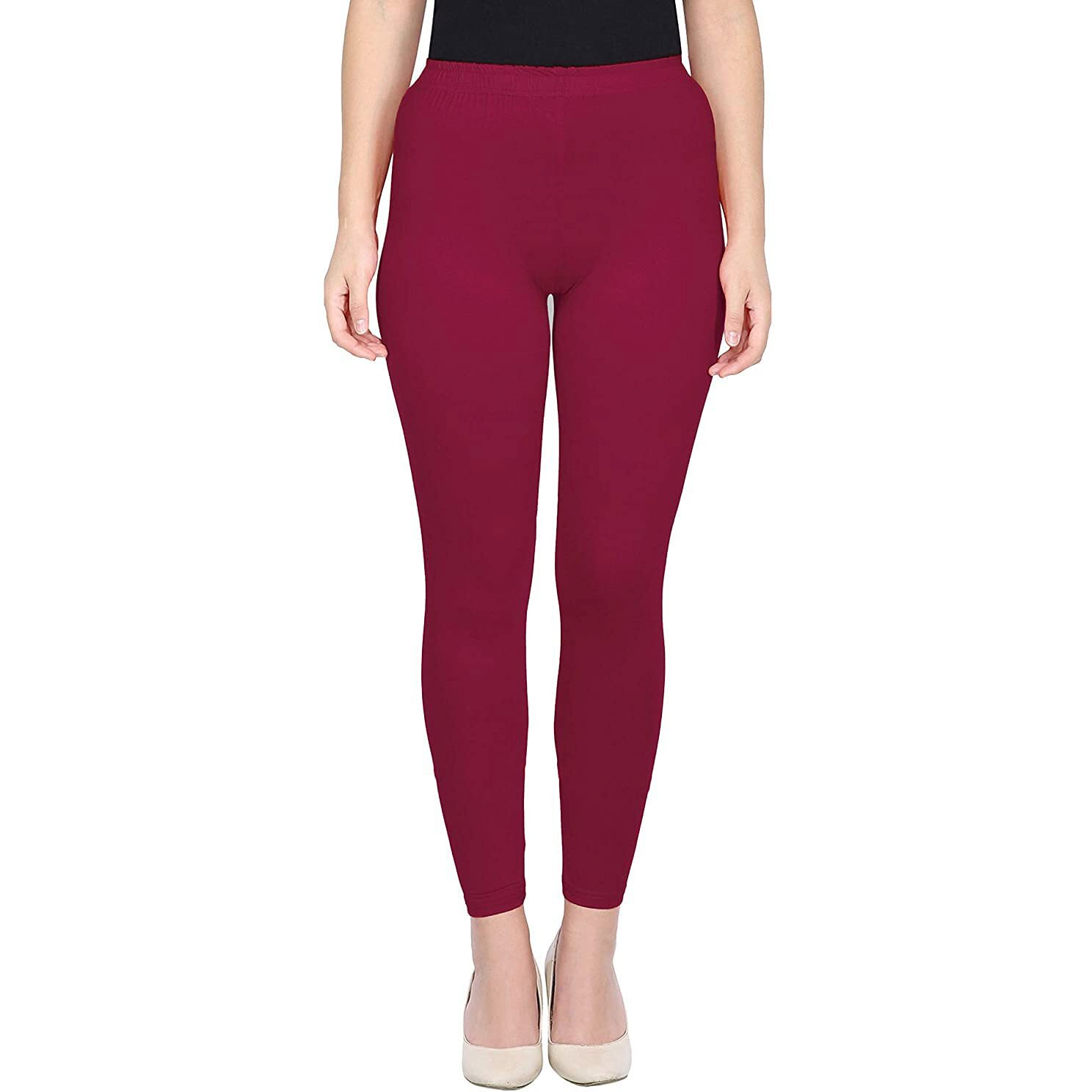 Shasmi Women's Stretch Leggings Ankle Magenta 41 M