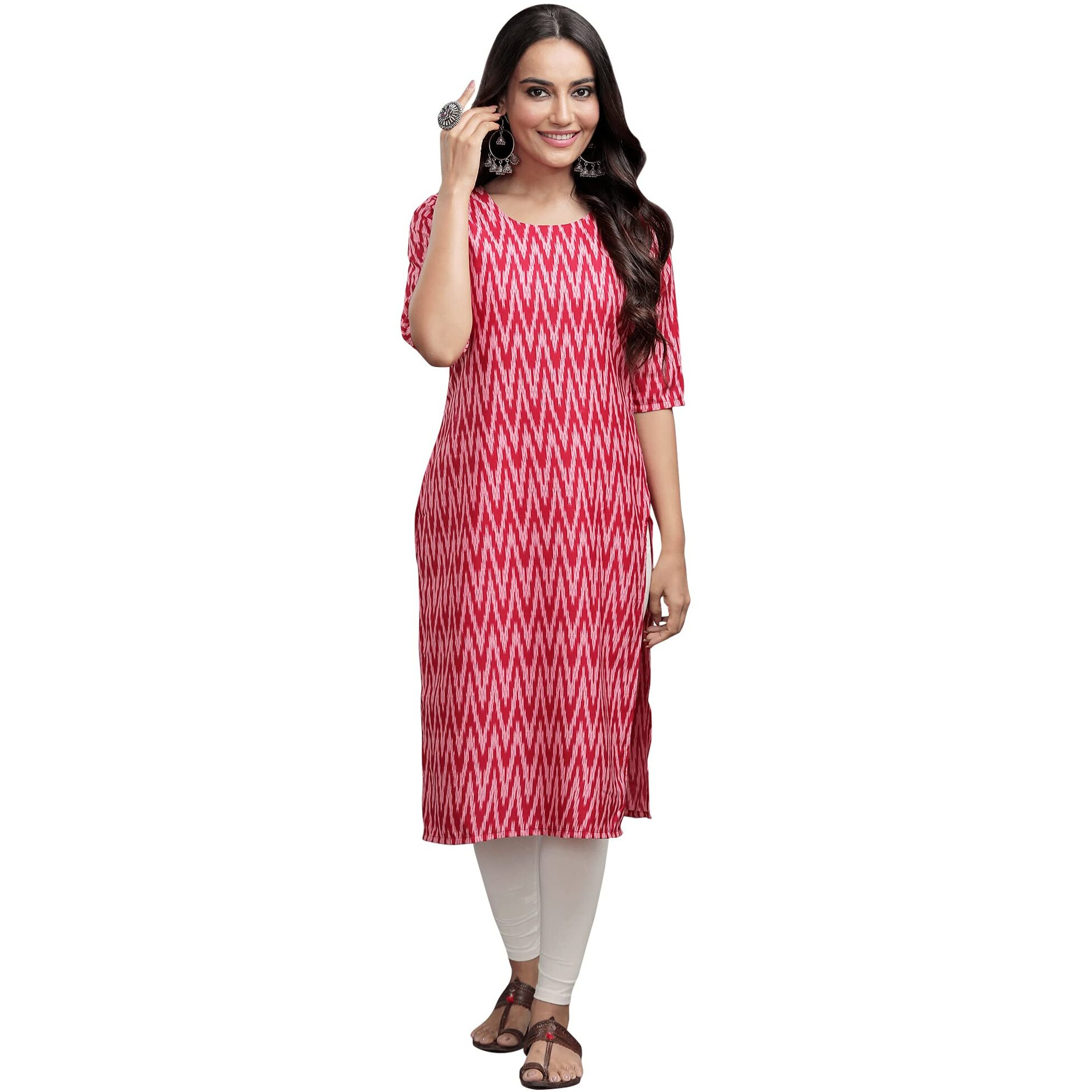 Pinkmint Women's Digital Printed Straight Kurta[Surbhi-530328-M]