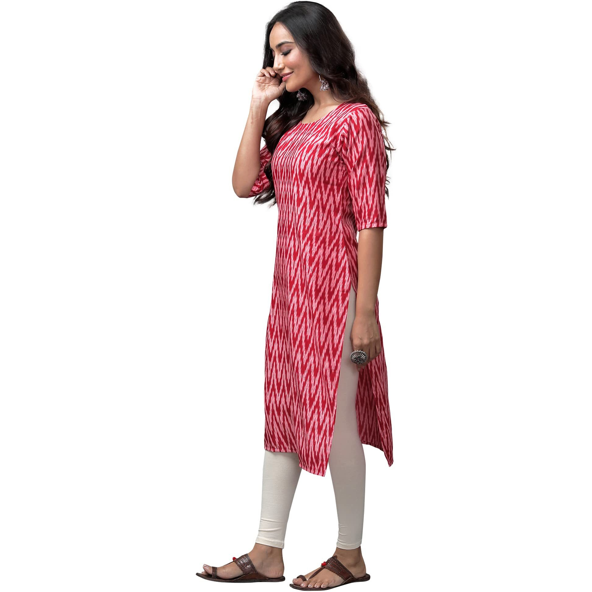 Pinkmint Women's Digital Printed Straight Kurta[Surbhi-530328-M]