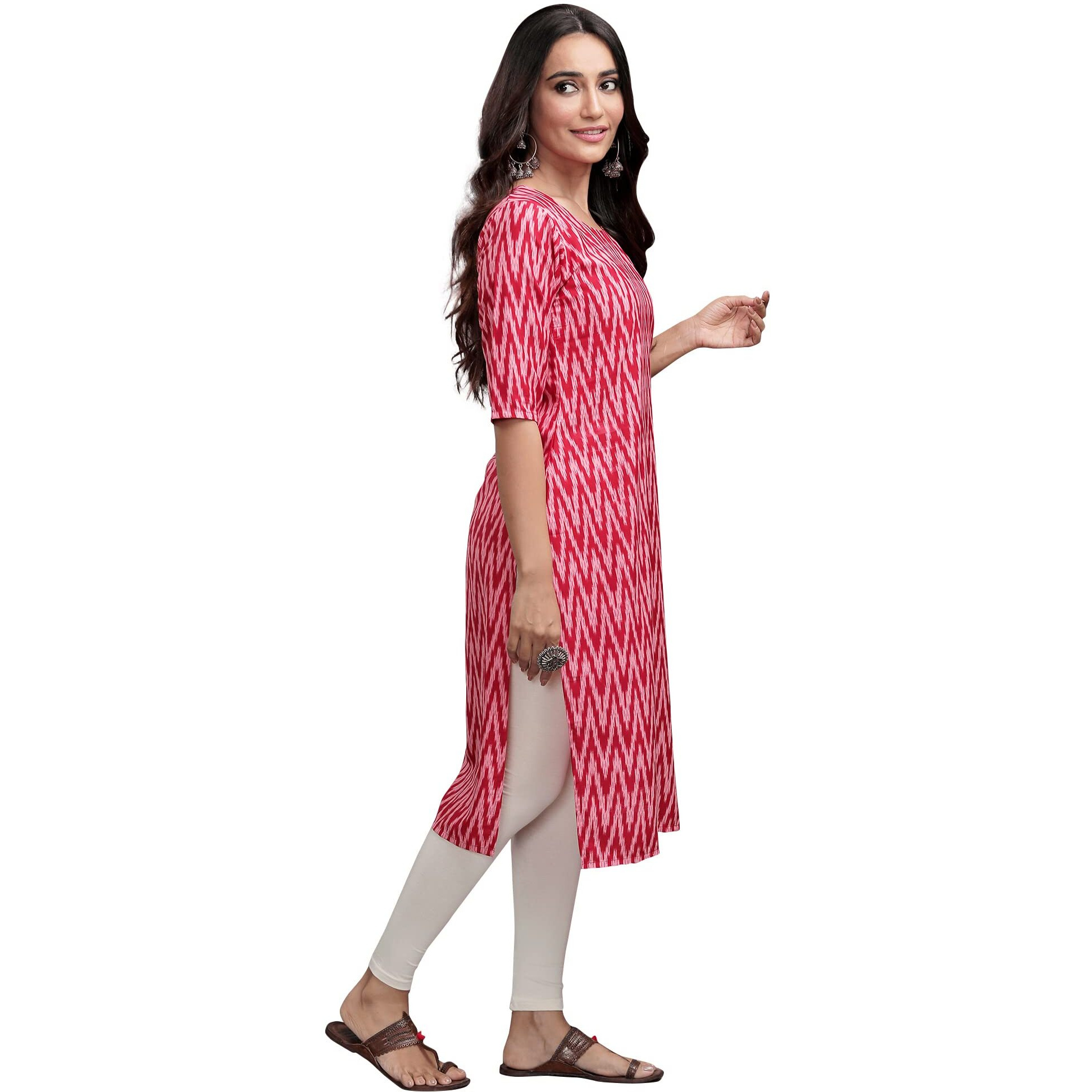 Pinkmint Women's Digital Printed Straight Kurta[Surbhi-530328-M]