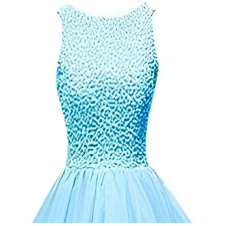TILISM Soft Net Fabric Floor Length Sky Blue Gown for Women(Size-XL)