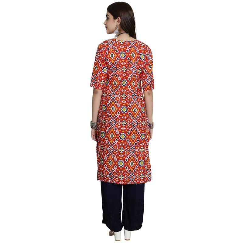7Threads Kurti for Women|Kurti|Kurta|Kurta for Women|Crepe Kurti|Printed Kurta|Crepe Straight Kurti Kurti_AS_530365_L