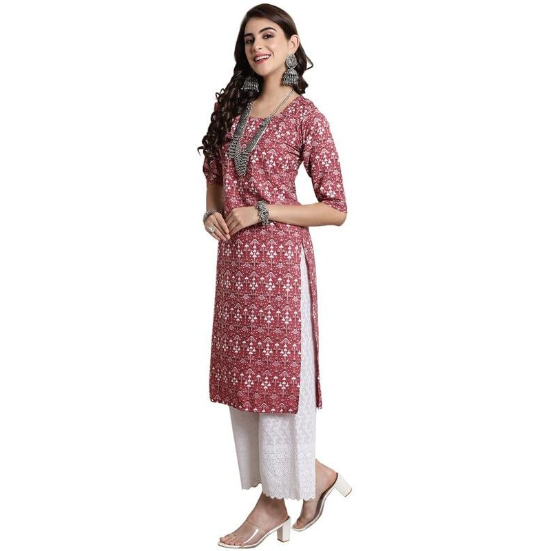 7Threads Kurti||Kurti for Women||Kurta for Women||Stylish Crepe Printed Kurti||Straight Printed Kurti||Festival Special Kurti||Casual Kurta_KK_530459_L