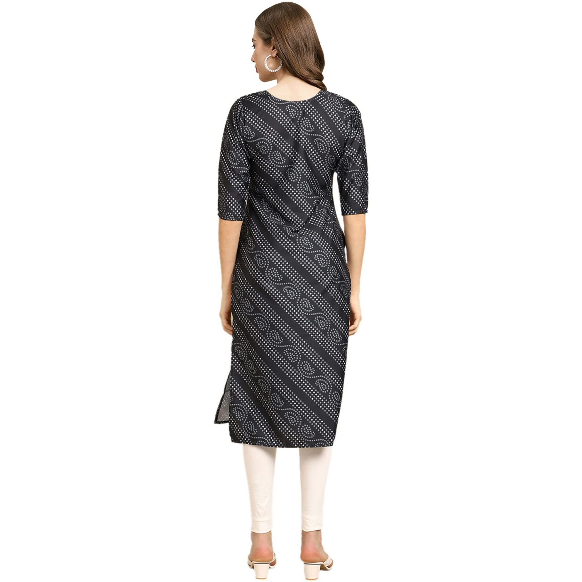 Pinkmint Women's Crepe Digital Print Straight Kurta [Pack of 5](NV-363-371-358-390-386-L)