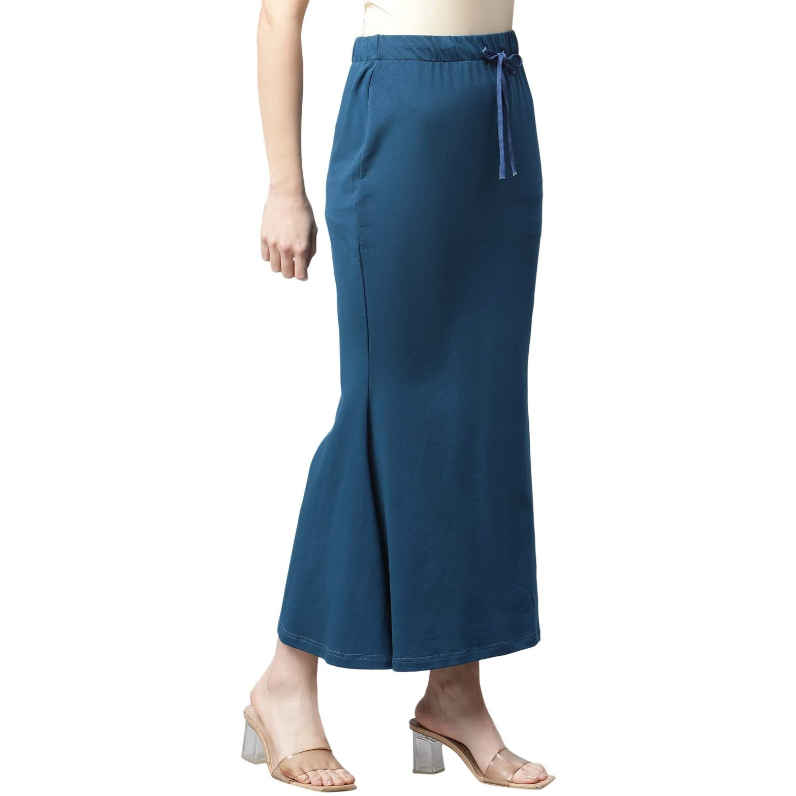 GRECIILOOKS Womens Fancy Cotton Lycra Regular Fit Patticoat (Ice Blue, X-Large)