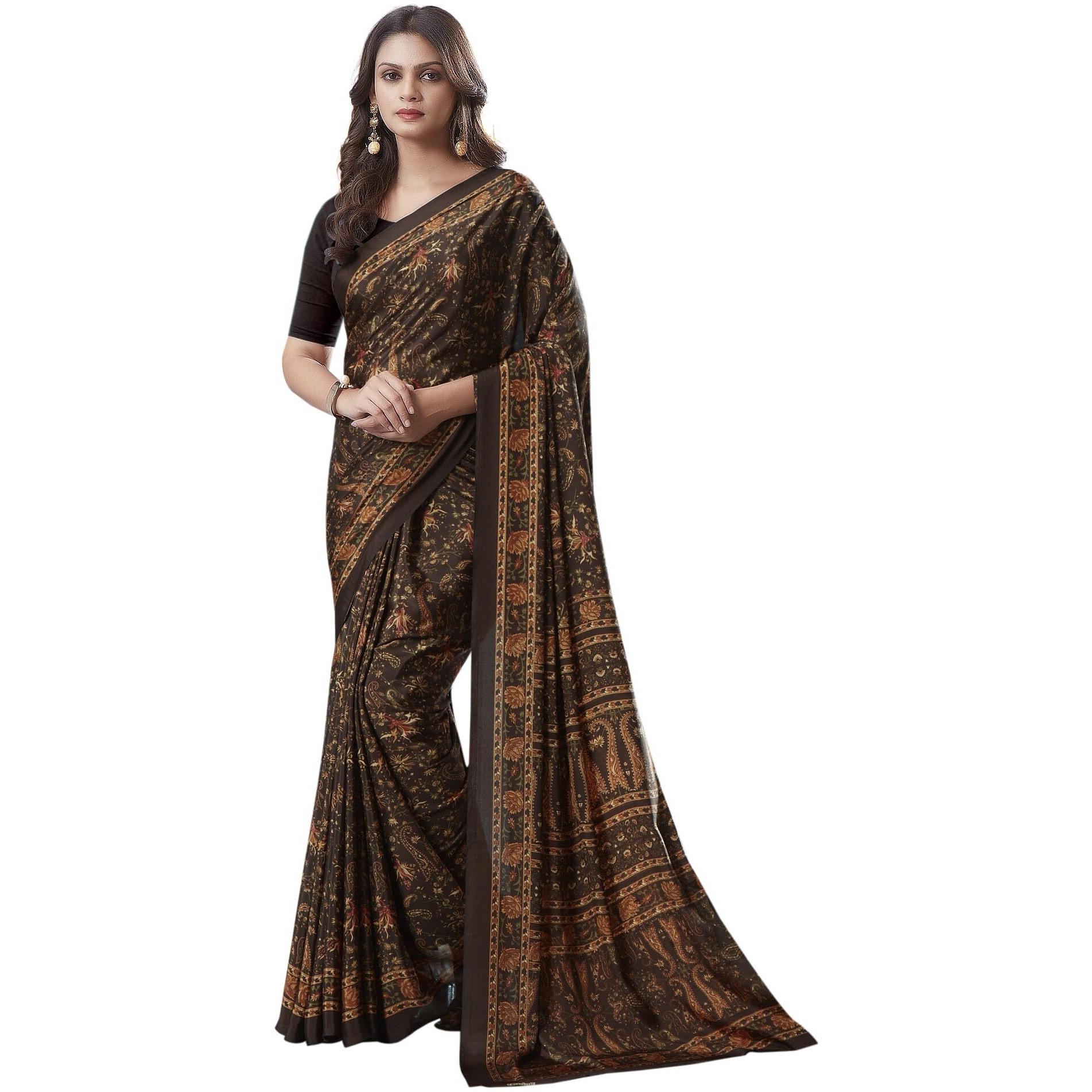 Jaanvi fashion Printed Crepe Silk Saree With Blouse Piece (pearl-silk-vol-1-14004-b-v)