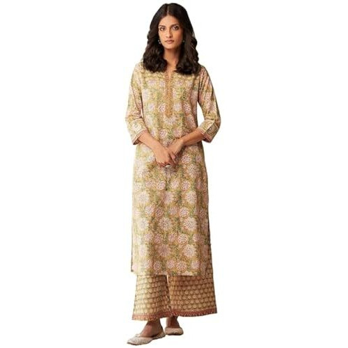 Kurta Set Ethnicity for The Modern Woman Redefine Your Style with Our Printed Sets, Blending Tradition and Contemporary Fashion Yellow