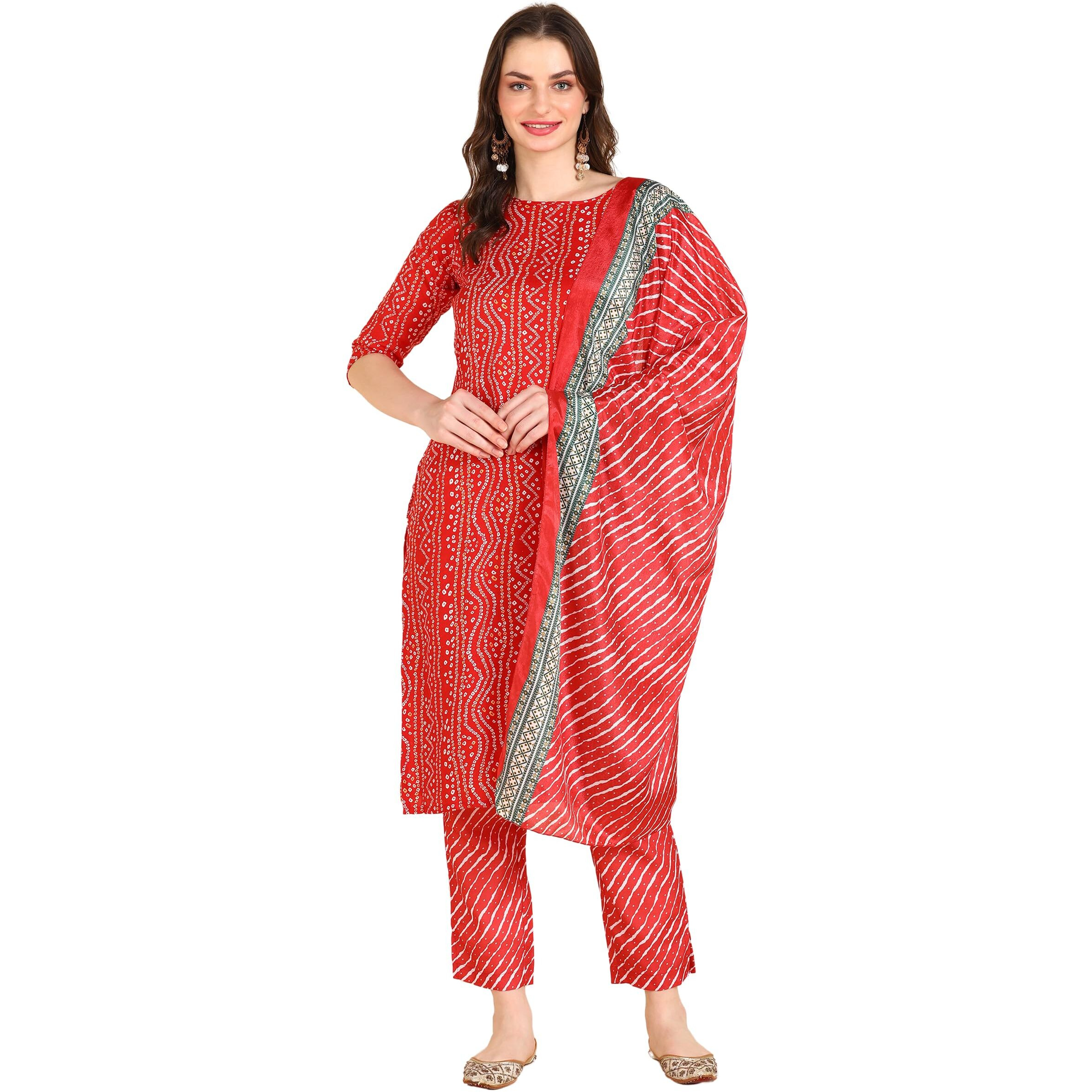 MEMORE Women's Cotton Salwar_Suit_Set (MM-Ethnic-set-501 to 508_Red-1