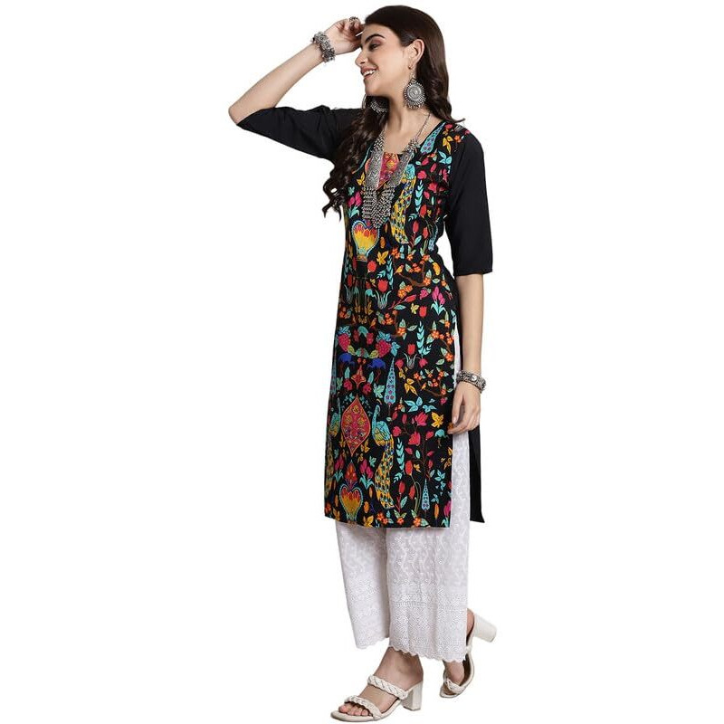 7Threads Kurti||Kurti for Women||Kurta for Women||Stylish Crepe Printed Kurti||Straight Printed Kurti||Festival Special Kurti||Casual Kurta_KK_530454_XXL