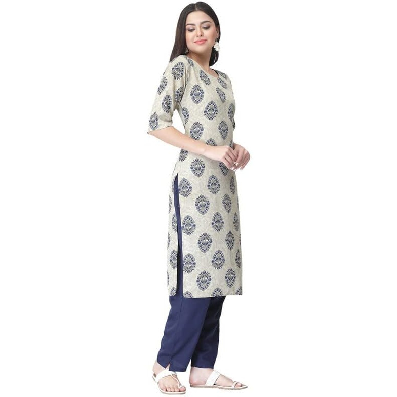Pinkmint Kurta for Women, Kurta Kurti for Women, Stylish Latest Crepe Kurta, Womens Kurta(530402_L)