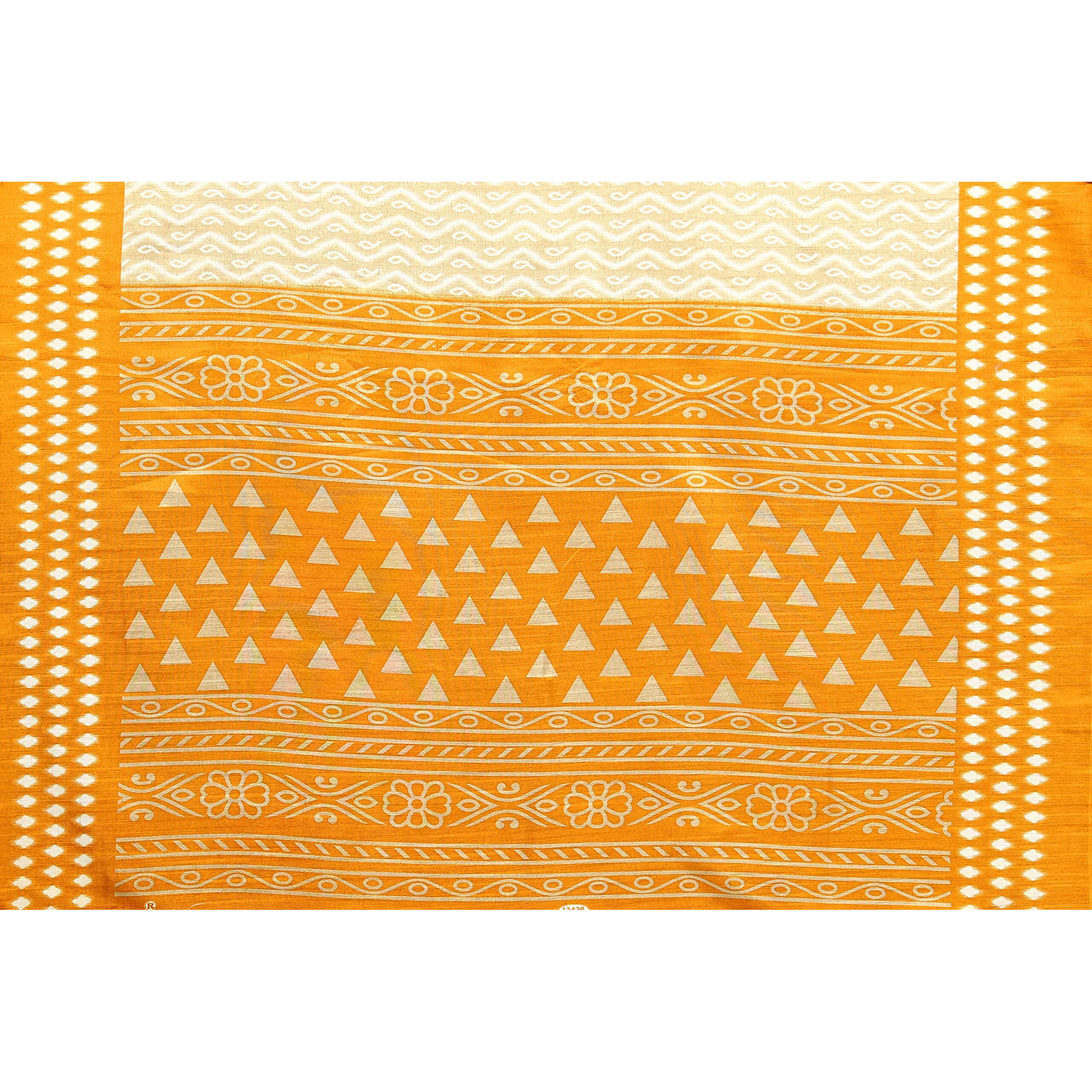 Bee M Pee Designer Silk Cotton Blend (Fancy Party Stylish Sarees for Women_Mustard)