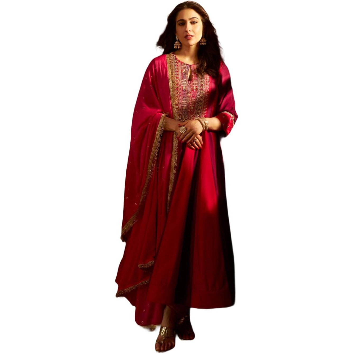 Fashor Women's Silk Kurta Set (42-ST025172G4FS_Multi