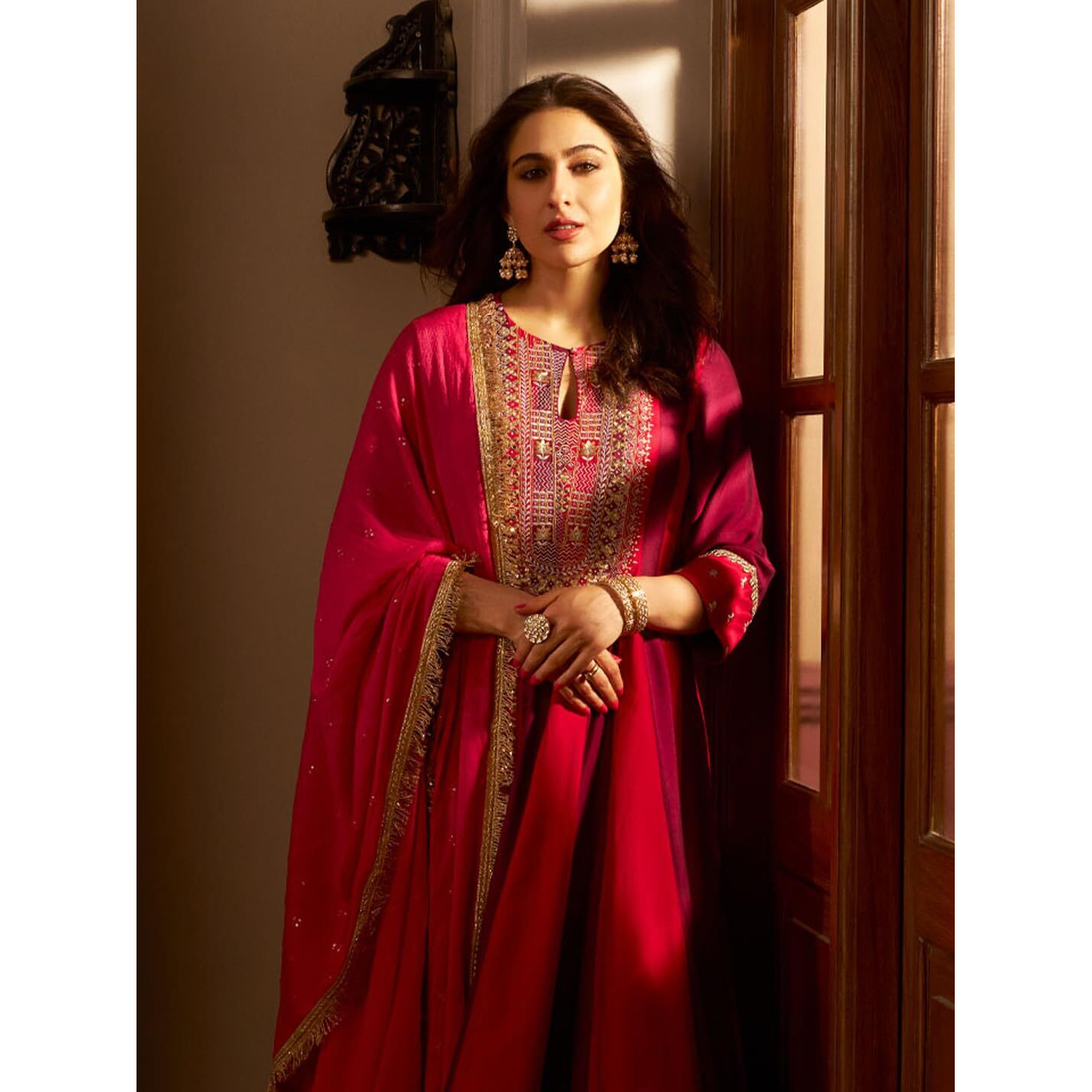 Fashor Women's Silk Kurta Set (42-ST025172G4FS_Multi