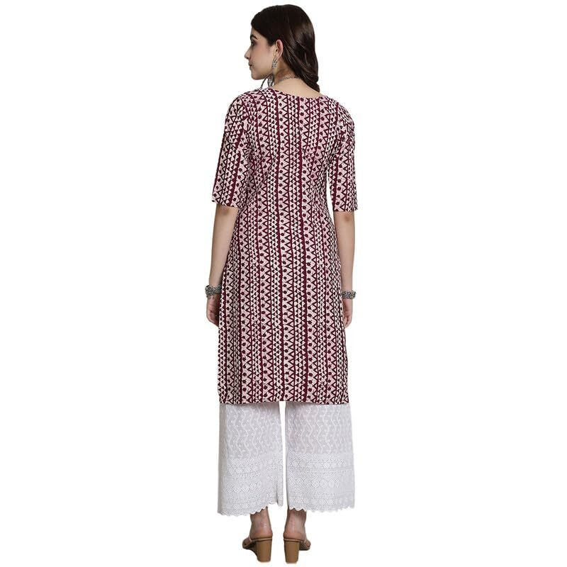 7Threads Kurti for Women|Kurti|Kurta|Kurta for Women|Crepe Kurti|Printed Kurta|Crepe Straight Kurti Kurti_AS_530347_XL Purple