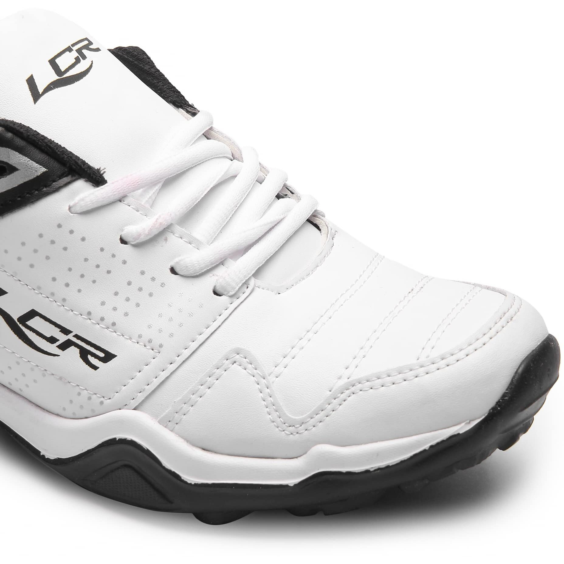Lancer Mens INDUS-251 White Black Running Shoe - 8 UK (INDUS-251WHT-BLK-8)