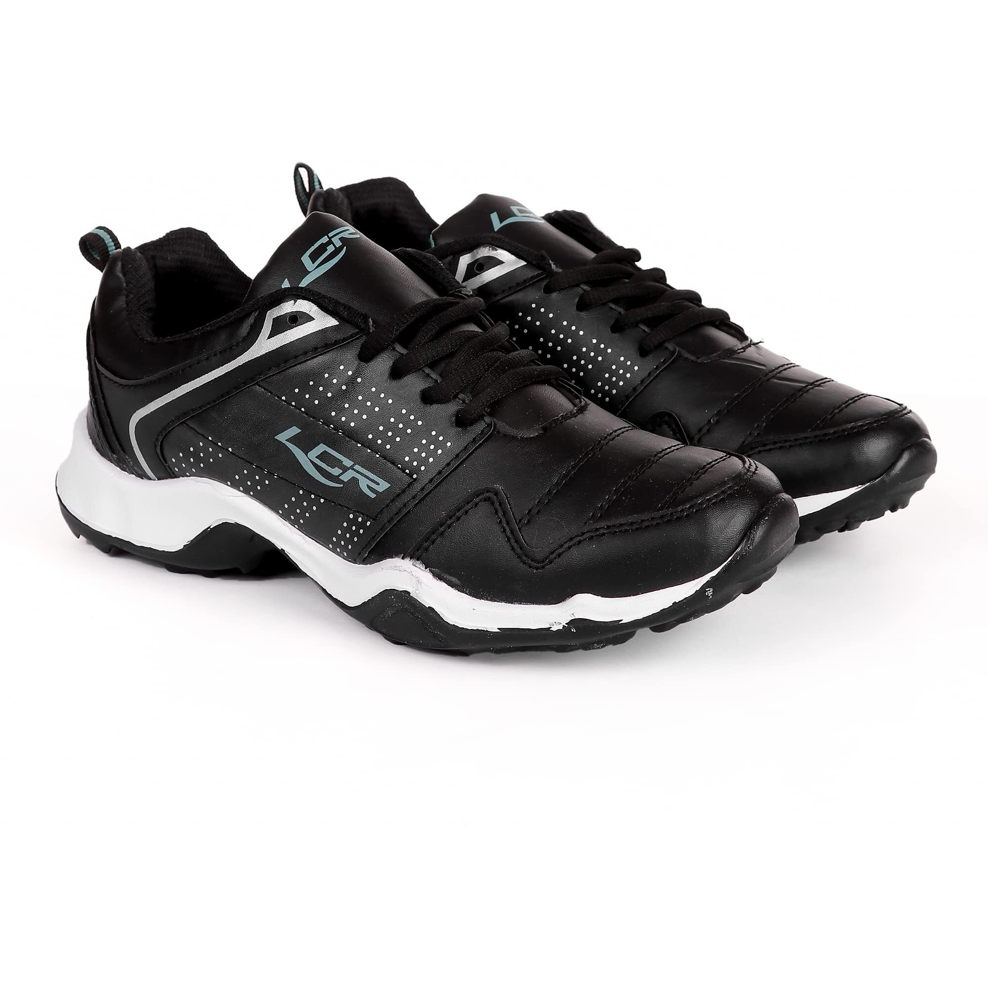 Lancer Mens INDUS-251 Black Green Running Shoe - 8 UK (INDUS-251BLK-SGRN-8)