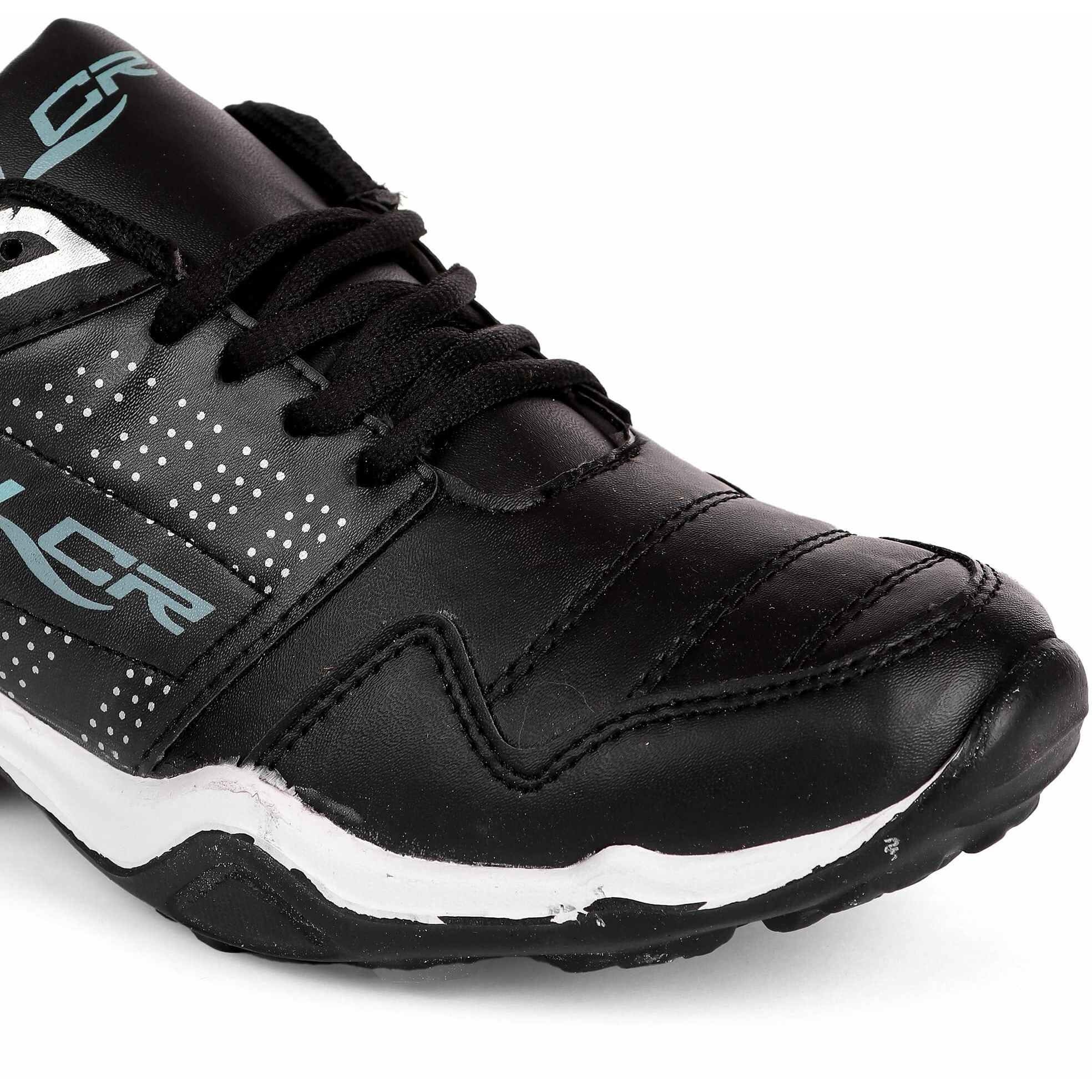 Lancer Mens INDUS-251 Black Green Running Shoe - 8 UK (INDUS-251BLK-SGRN-8)