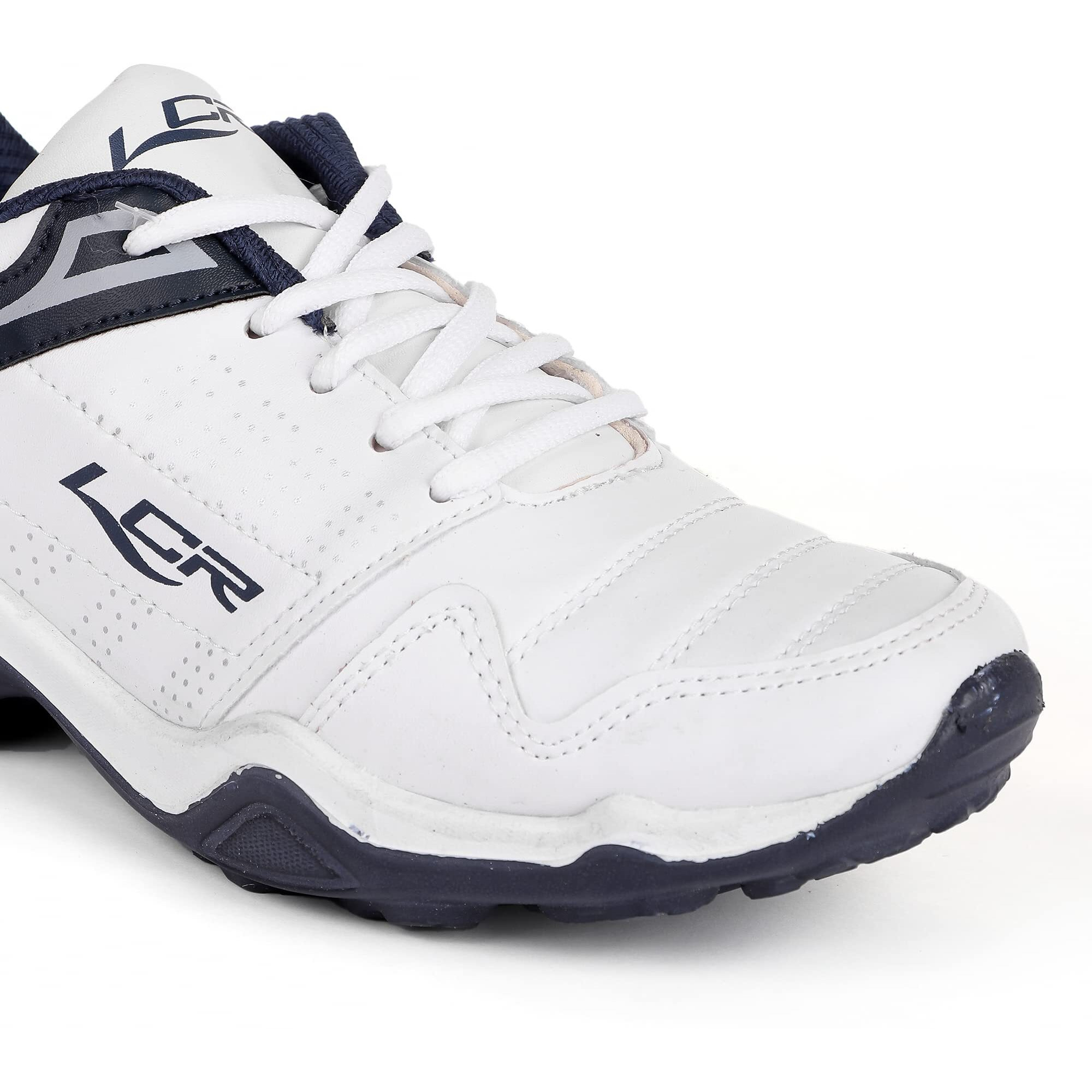 Lancer Mens INDUS-251 White Navy Running Shoe - 7 UK (INDUS-251WHT-NBL-7)