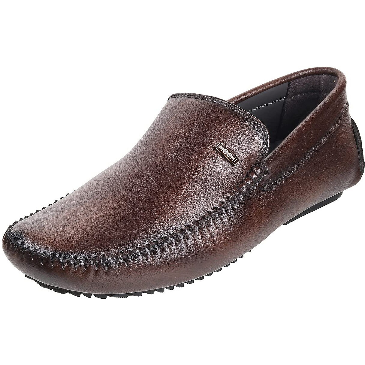 Mochi Mens Leather Brown Loafers (Size (6 UK (40 EU))