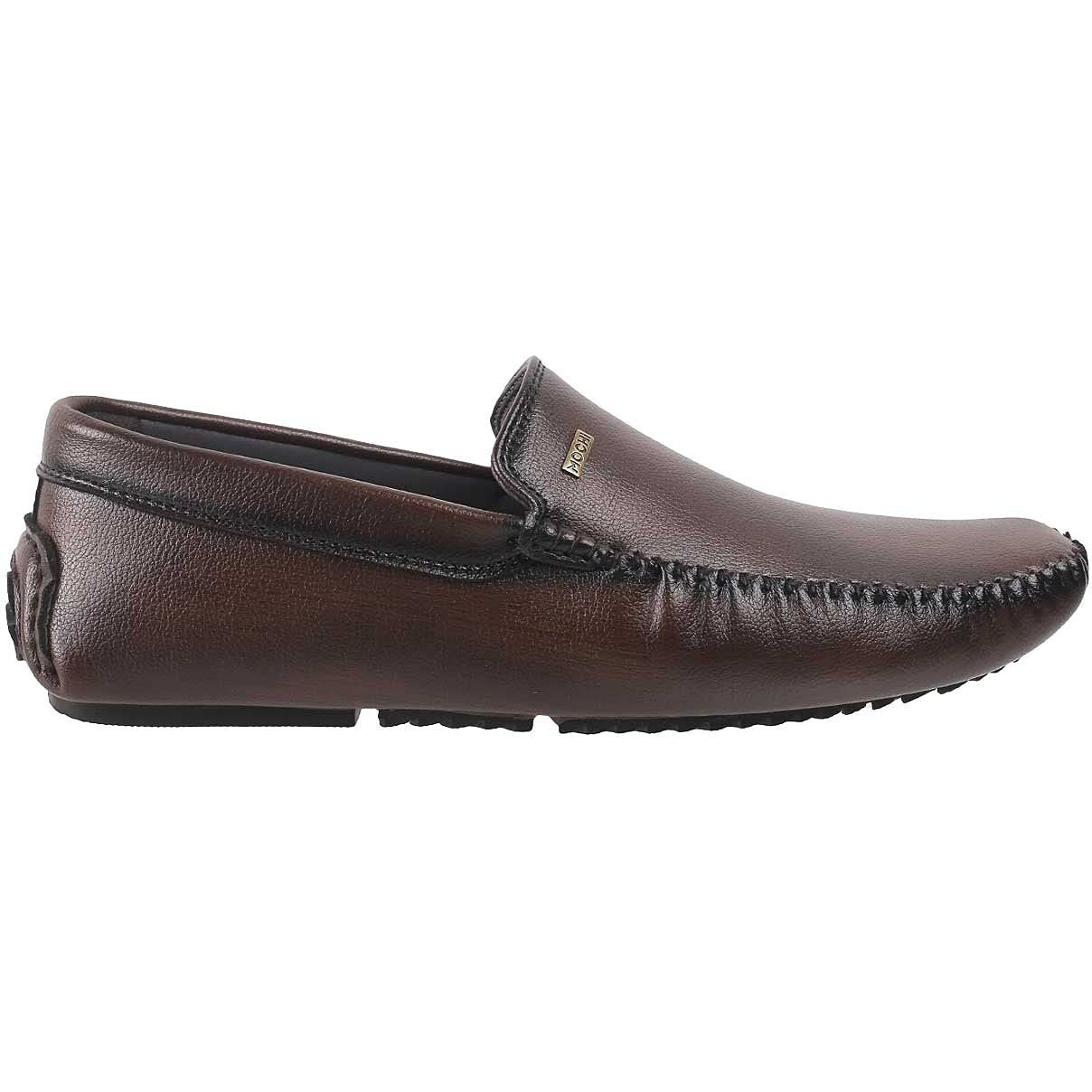 Mochi Mens Leather Brown Loafers (Size (6 UK (40 EU))