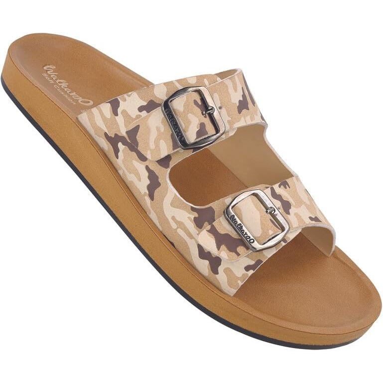 WALKAROO WE1333 Mens Sandals for dailywear and regular use for Indoor & Outdoor - Beige