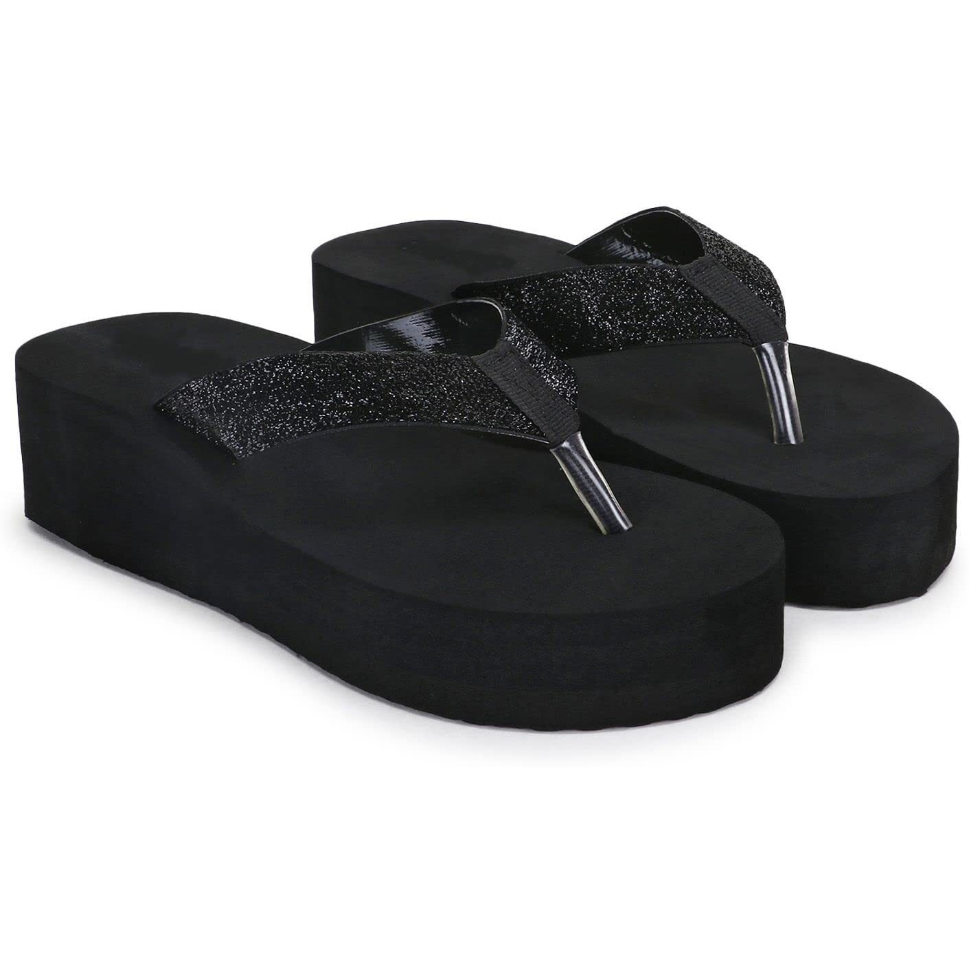 Doctor Walk Flip Flop for Women | Soft Comfortable | Breathable | Fashionable | Stylish | Trendy | Super soft | Lightweight | Anti-Slip Sole | Indoor & Outdoor | (DW-021) (Black-04)