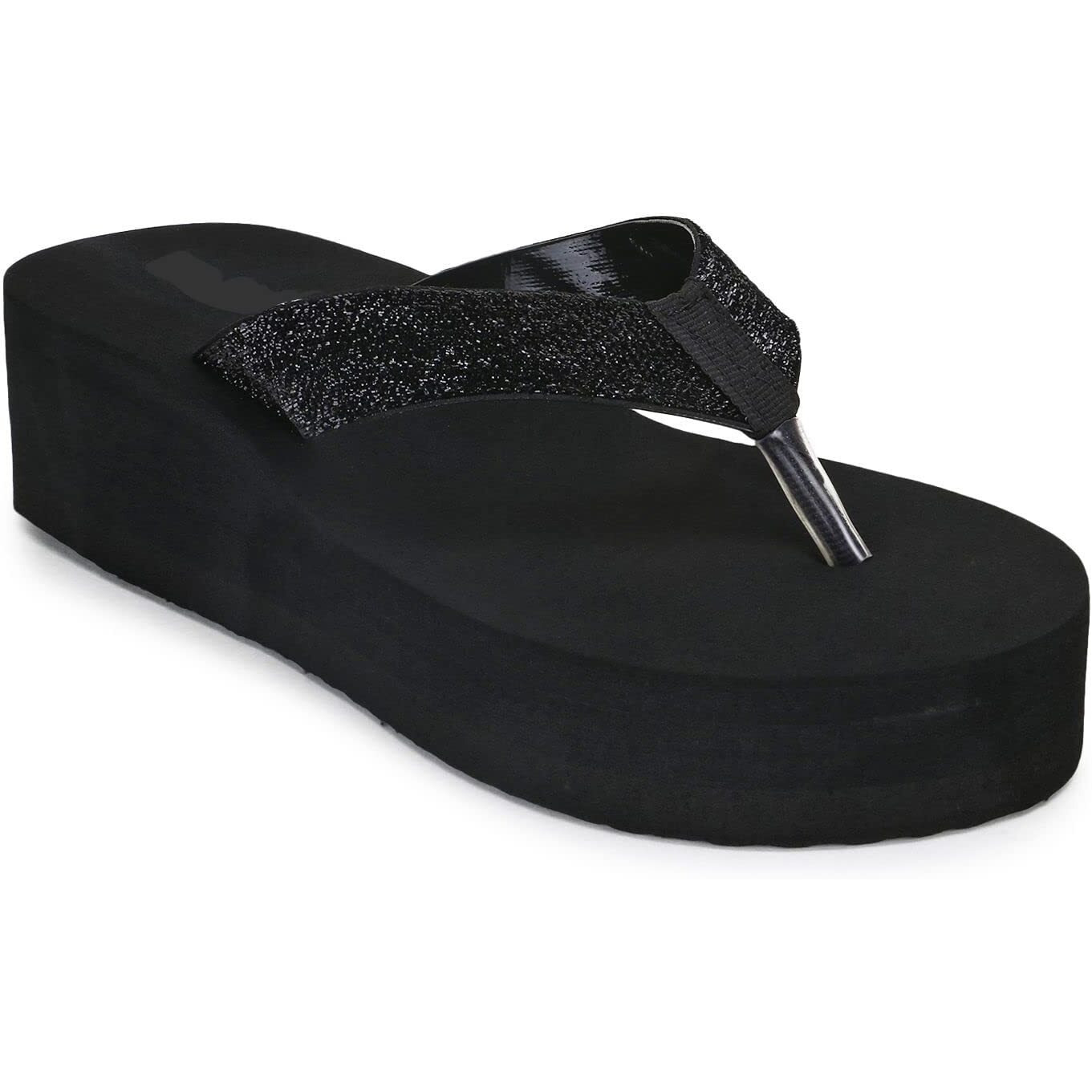 Doctor Walk Flip Flop for Women | Soft Comfortable | Breathable | Fashionable | Stylish | Trendy | Super soft | Lightweight | Anti-Slip Sole | Indoor & Outdoor | (DW-021) (Black-04)