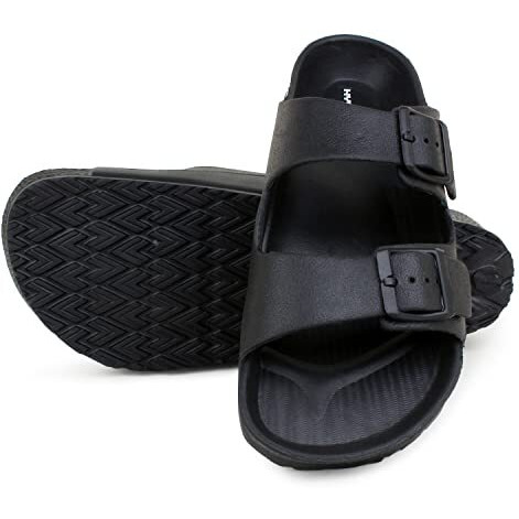 Hygear Men's Sharpy Black Slippers_10 UK (HG-GE-1005)