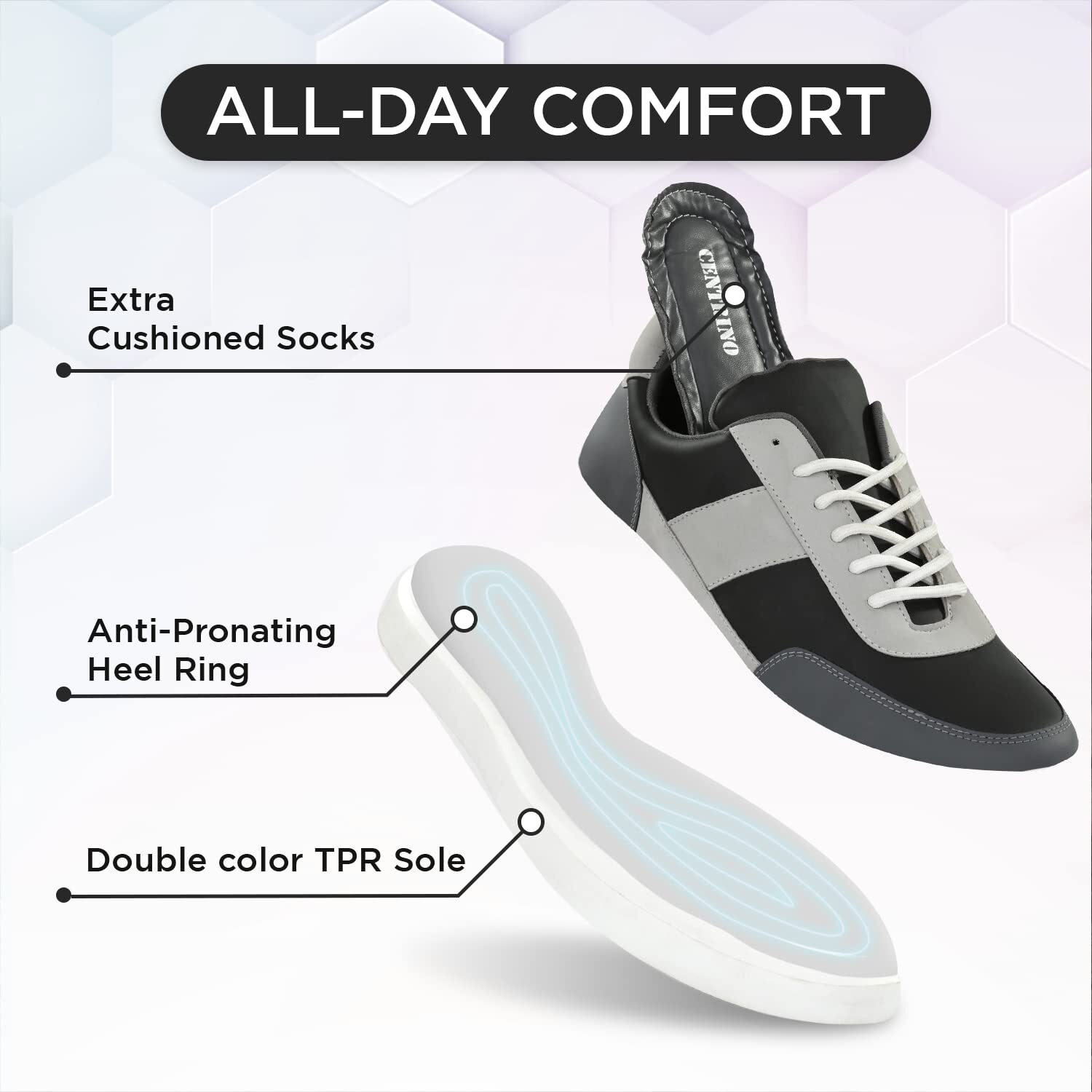 Centrino Men's 3211 BLACK Sneakers_6 UK (3211-01)