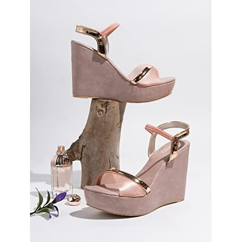 Shoetopia Women's Platform Heel Sandal-EU41 /UK8