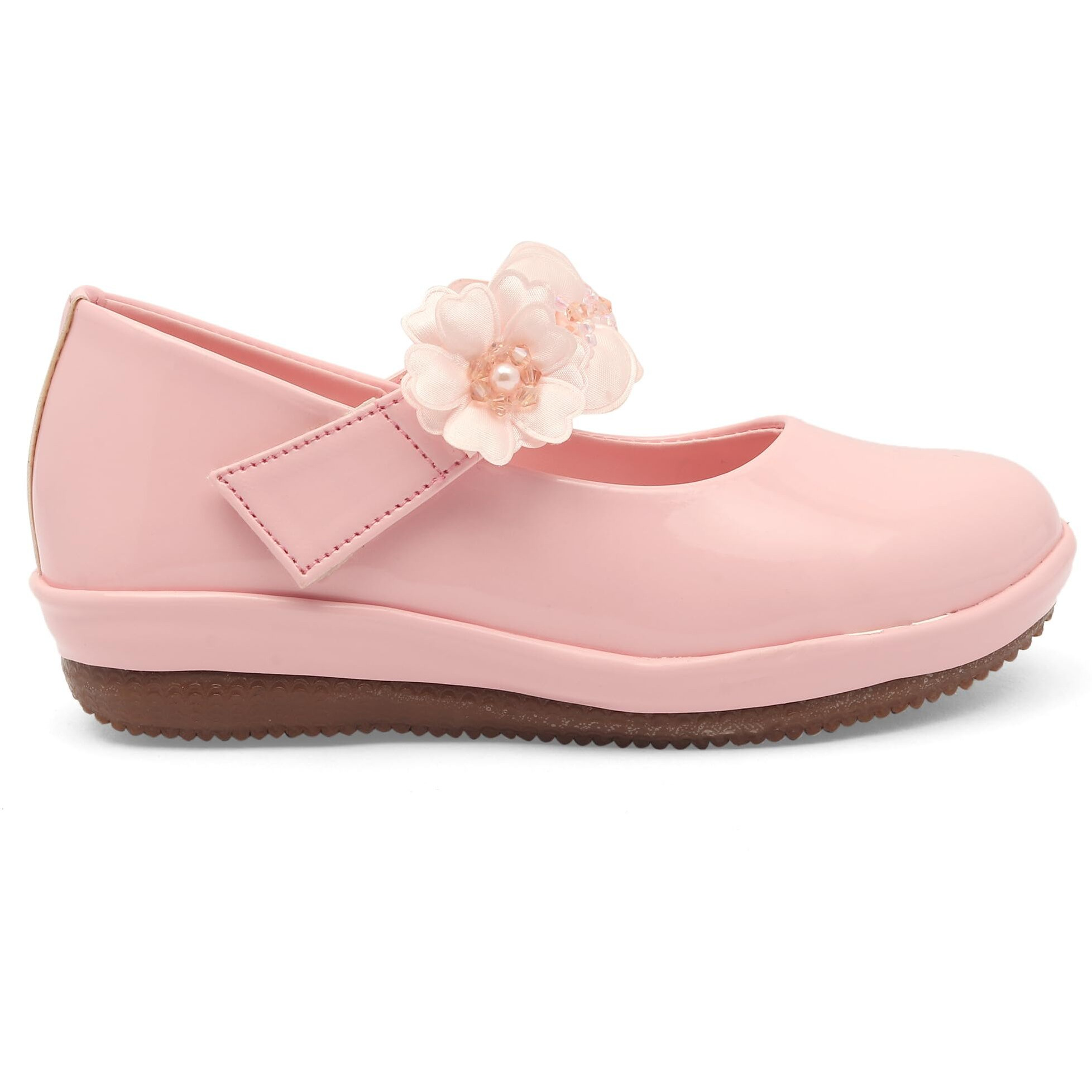 SIYA Freeplay Strap Ballerinas for Girls (Pink)
