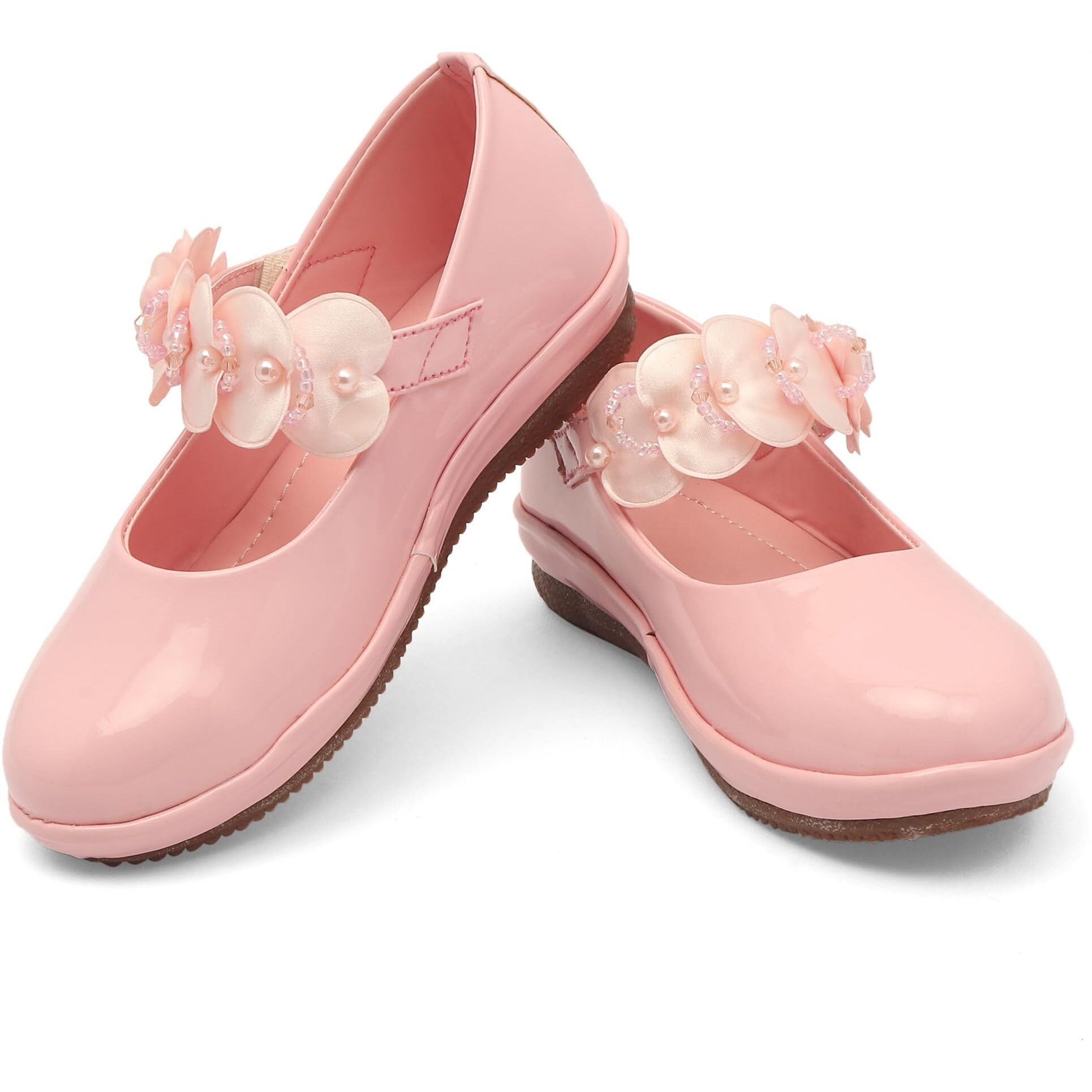 SIYA Freeplay Strap Ballerinas for Girls (Pink)