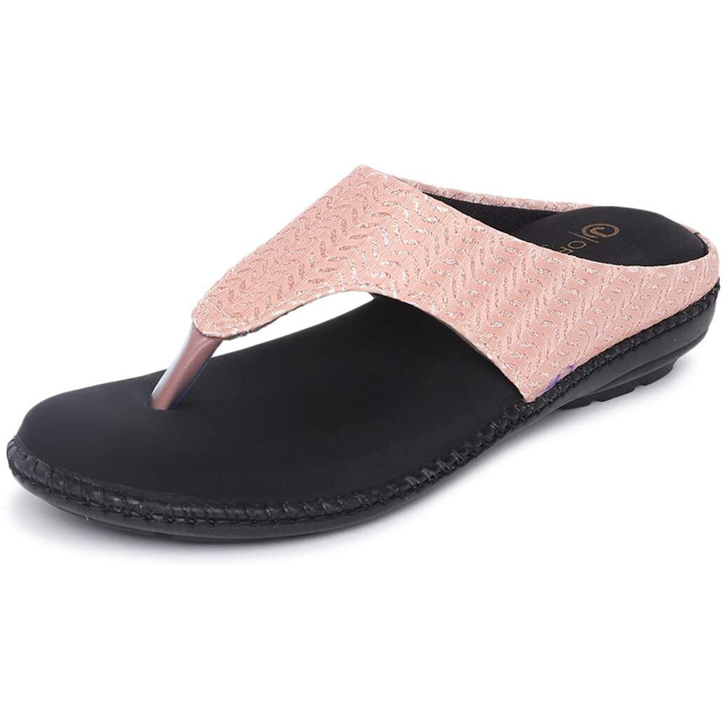 ORTHO JOY Women's Extra-Soft Fancy Doctor Slippers (Pink)
