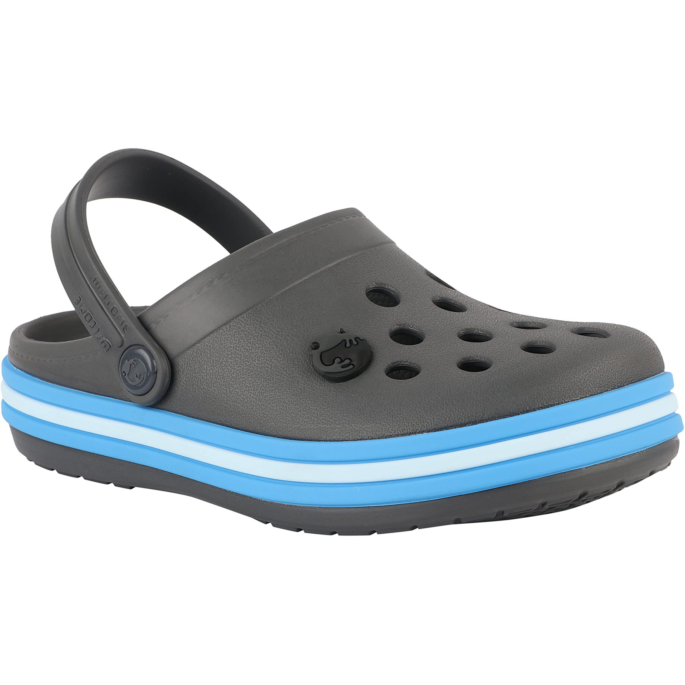 Neoz Casual Slingback Clogs for Kids with Soft Sole | Slip-On Breathable, Lightweight | Comfortable & Durable | Stylish Indoor & Outdoor Sandals Clogs for Kids, K-BEACH-CARBON-SKY_1