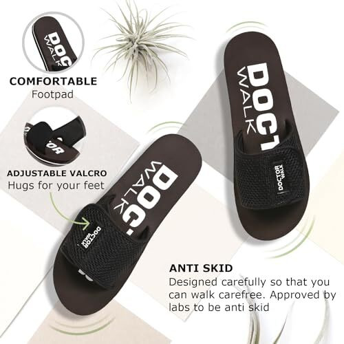 Doctor Walk Flip Flop for Women | Soft Comfortable | Breathable | Fashionable | Stylish | Trendy | Super soft | Lightweight | Anti-Slip Sole | Indoor & Outdoor | (DW-028) (Brown-08)